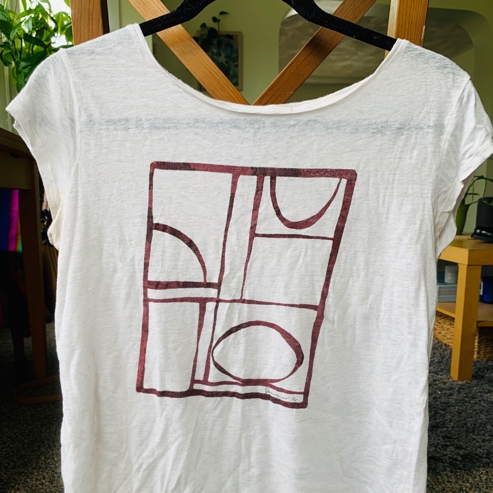LOFT Linen Abstract Tee